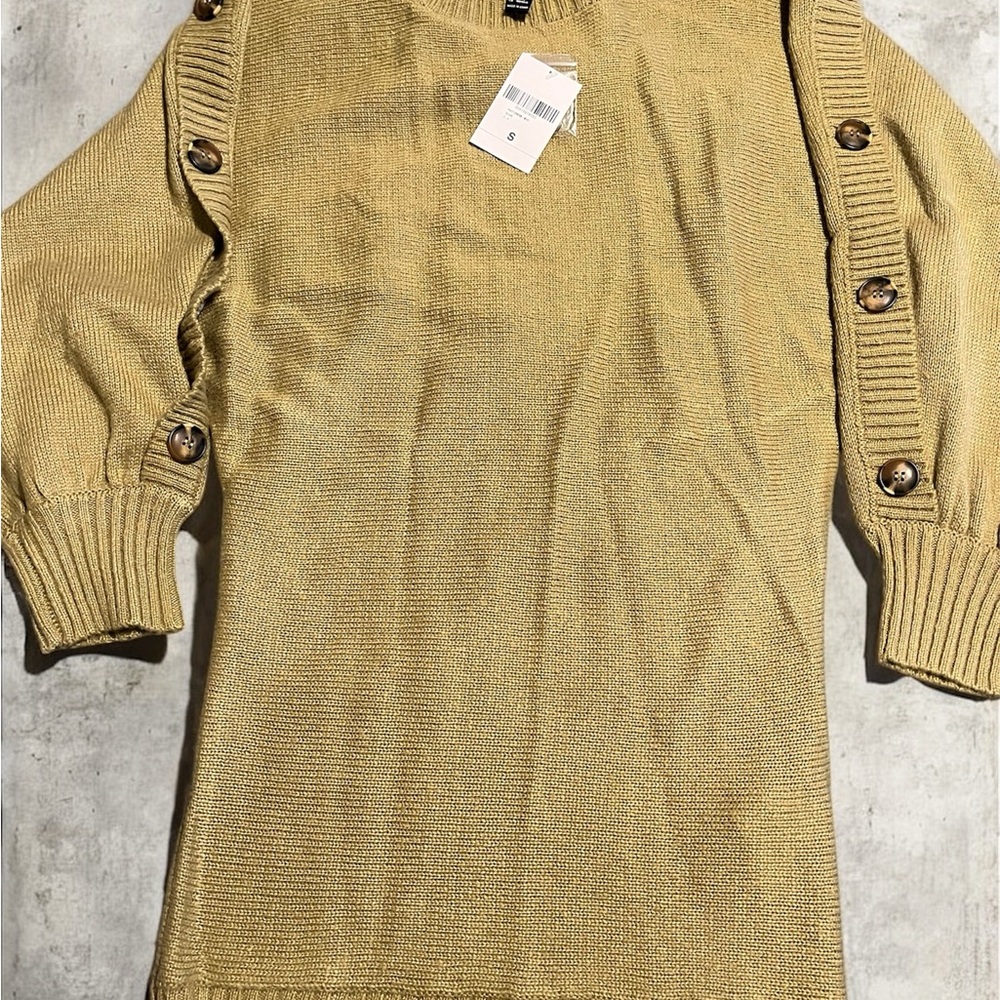 Forever 21 Gold Knit Sweater Dress